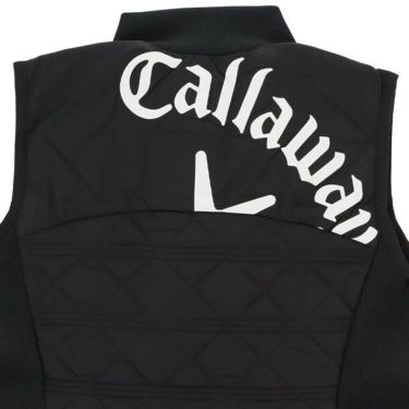 キャロウェイ Callaway　レディース 撥水 ロゴプリント 生地切替 中綿入り フルジップ ロング丈 ベスト C23216202　2023年モデル 詳細4