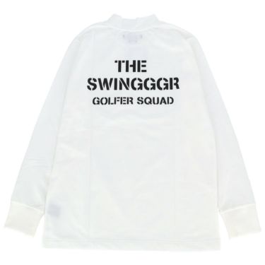 ザ スウィンガー THE SWINGGGR　メンズ ロゴプリント ストレッチ 長袖 モックネックシャツ 23AW-SWG-CT011B　2023年モデル 詳細2