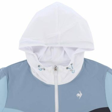 ルコック Le coq sportif　レディース ロゴデザイン 配色切替 ストレッチ 長袖 ハイブリッド フルジップ フーディー QGWWJL50　2023年モデル 詳細3