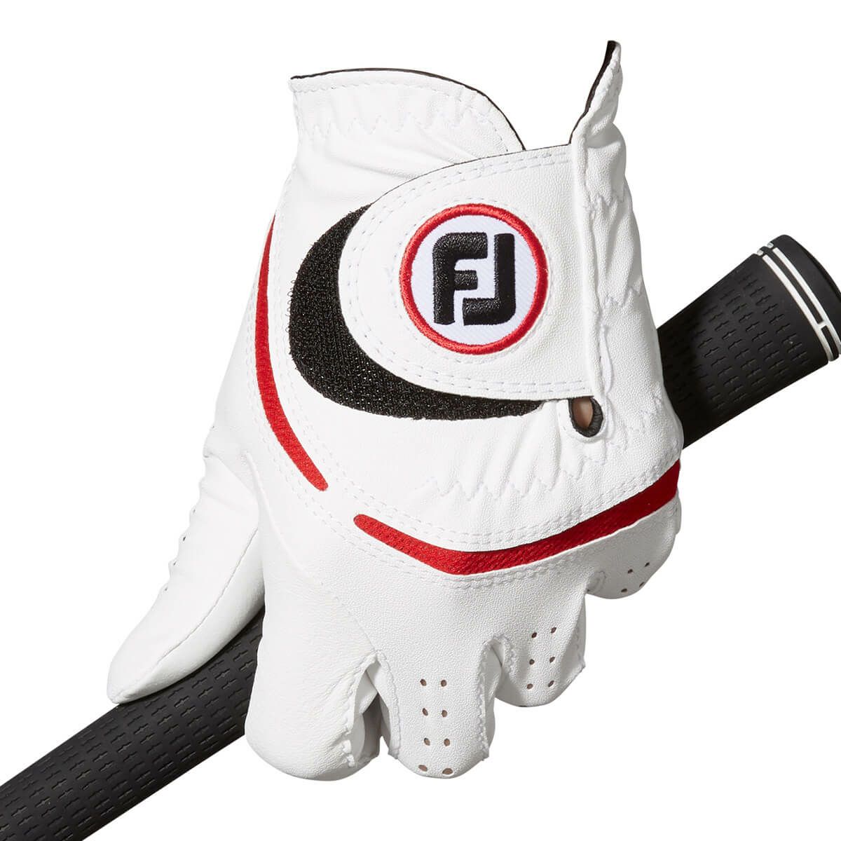 フットジョイ FootJoy　WeatherSof ウェザーソフ 2023年モデル　メンズ ゴルフグローブ FGWF WR ホワイト/レッド ホワイト/レッド