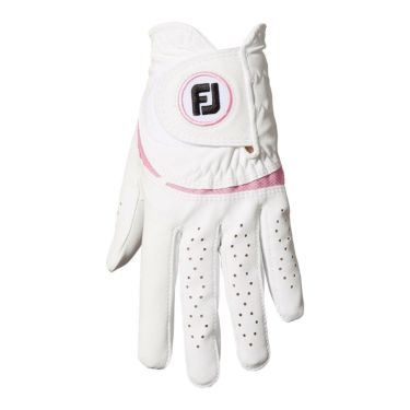 フットジョイ FootJoy　WeatherSof ウェザーソフ 2023年モデル　レディース ゴルフグローブ FGWFW WP ホワイト/ピンク 詳細1