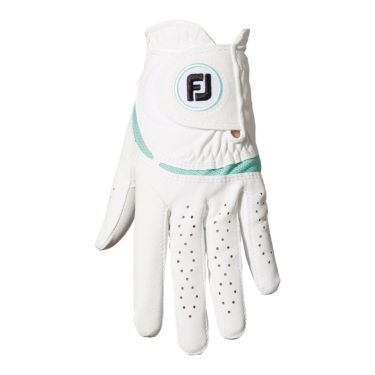 フットジョイ FootJoy　WeatherSof ウェザーソフ 2023年モデル　レディース ゴルフグローブ FGWFW WS ホワイト/シーグラス 詳細1