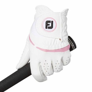 フットジョイ FootJoy　WeatherSof ウェザーソフ 2023年モデル　両手用 レディース ゴルフグローブ FGWFPR WP ホワイト/ピンク 詳細2