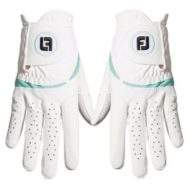 フットジョイ FootJoy　WeatherSof ウェザーソフ 2023年モデル　両手用 レディース ゴルフグローブ FGWFPR WS ホワイト/シーグラス ホワイト/シーグラス