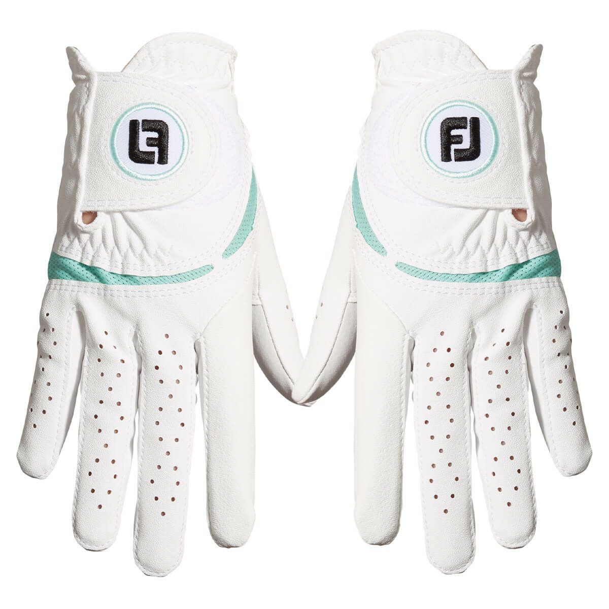 フットジョイ FootJoy　WeatherSof ウェザーソフ 2023年モデル　両手用 レディース ゴルフグローブ FGWFPR WS ホワイト/シーグラス ホワイト/シーグラス