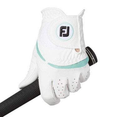 フットジョイ FootJoy　WeatherSof ウェザーソフ 2023年モデル　両手用 レディース ゴルフグローブ FGWFPR WS ホワイト/シーグラス 詳細2