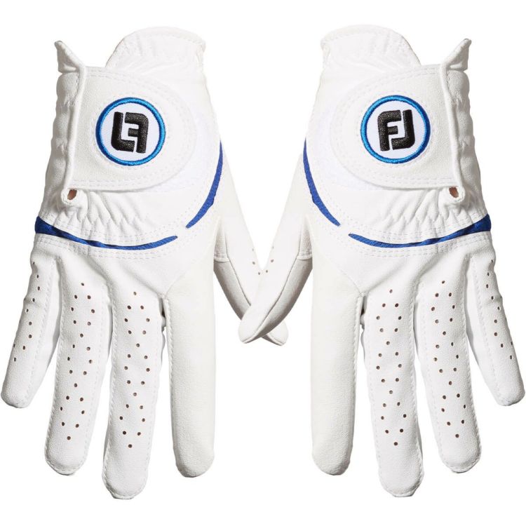 フットジョイ FootJoy WeatherSof ウェザーソフ 2023年モデル 両手用 レディース ゴルフグローブ FGWFPR WB  ホワイト/ブルー 【公式】有賀園ゴルフオンラインAGO