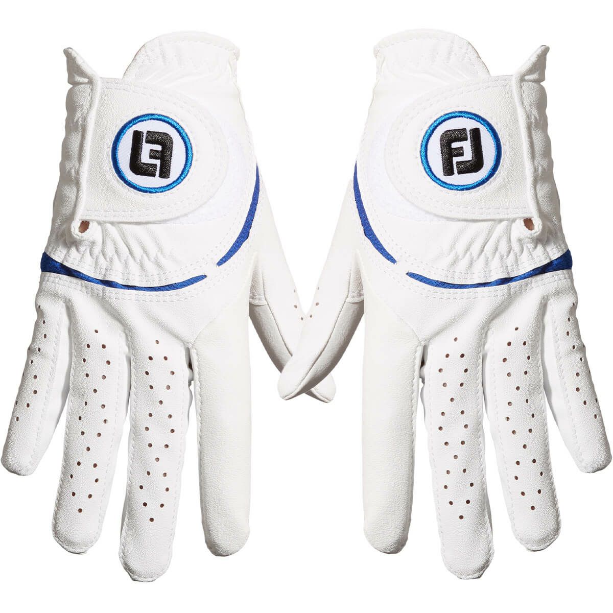 フットジョイ FootJoy　WeatherSof ウェザーソフ 2023年モデル　両手用 レディース ゴルフグローブ FGWFPR WB ホワイト/ブルー ホワイト/ブルー