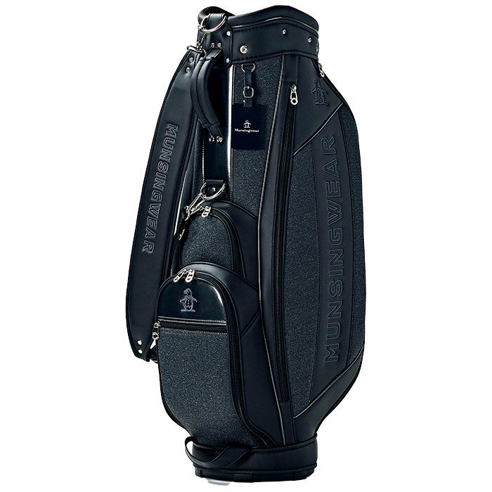 マンシングウェア Munsingwear　メンズ MIXニット キャディバッグ MQBWJJ02 BK00 ブラック　2023年モデル ブラック（BK00）
