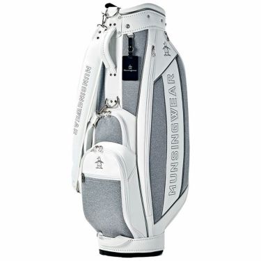 マンシングウェア Munsingwear　メンズ MIXニット キャディバッグ MQBWJJ02 WH00 ホワイト　2023年モデル ホワイト（WH00）