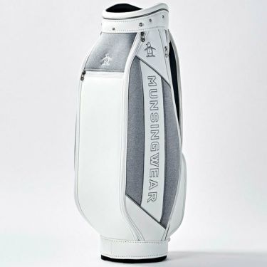 マンシングウェア Munsingwear　メンズ MIXニット キャディバッグ MQBWJJ02 WH00 ホワイト　2023年モデル 詳細1