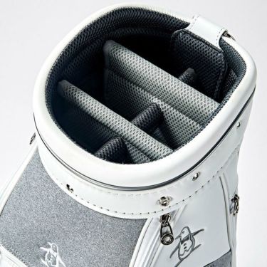 マンシングウェア Munsingwear　メンズ MIXニット キャディバッグ MQBWJJ02 WH00 ホワイト　2023年モデル 詳細4