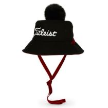 タイトリスト Titleist　レディース ウィメンズ ポンポン バケットハット TH23WPBK 06D ブラック×ダークレッド　2023年モデル
