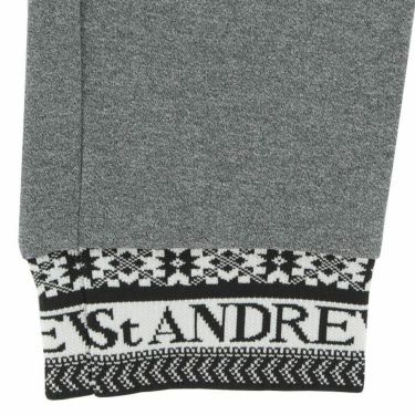 セントアンドリュース St ANDREWS　メンズ ダンボールニット ストレッチ ロゴデザイン ノルディック柄リブ ロングパンツ 042-3231955　2023年モデル 詳細6