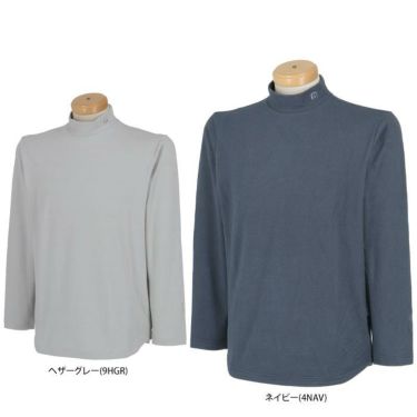 トラヴィスマシュー Travis Mathew　メンズ ミジンボーダー柄 起毛生地 長袖 モックネックシャツ 7AI043　2023年モデル 詳細1