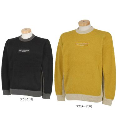 ビバハート VIVA HEART　メンズ ブークレ 編地切替 長袖 クルーネック セーター 011-19011　2023年モデル 詳細1