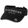 セントアンドリュース St ANDREWS　ロゴデザイン 起毛ツイル サンバイザー 042-3287052 010 ブラック　2023年モデル ブラック（010）