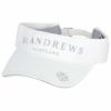 セントアンドリュース St ANDREWS　ロゴデザイン 起毛ツイル サンバイザー 042-3287052 030 ホワイト　2023年モデル ホワイト（030）