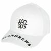 セントアンドリュース St ANDREWS　ケルトロゴ刺繍 ツイル キャップ 042-3287853 030 ホワイト　2023年モデル ホワイト（030）