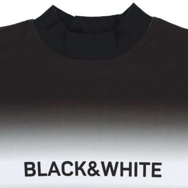 ブラック＆ホワイト Black＆White　ホワイトライン レディース ロゴデザイン グラデーション ストレッチ 長袖 ハイネックシャツ BLF9213WB　2023年モデル 詳細3