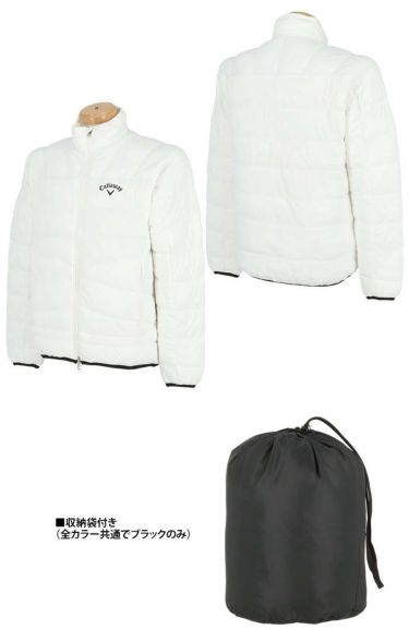 キャロウェイ Callaway　メンズ 撥水 防風 ロゴプリント スターストレッチeco 中綿入り 長袖 フルジップ ブルゾン C23215104　2023年モデル 詳細5