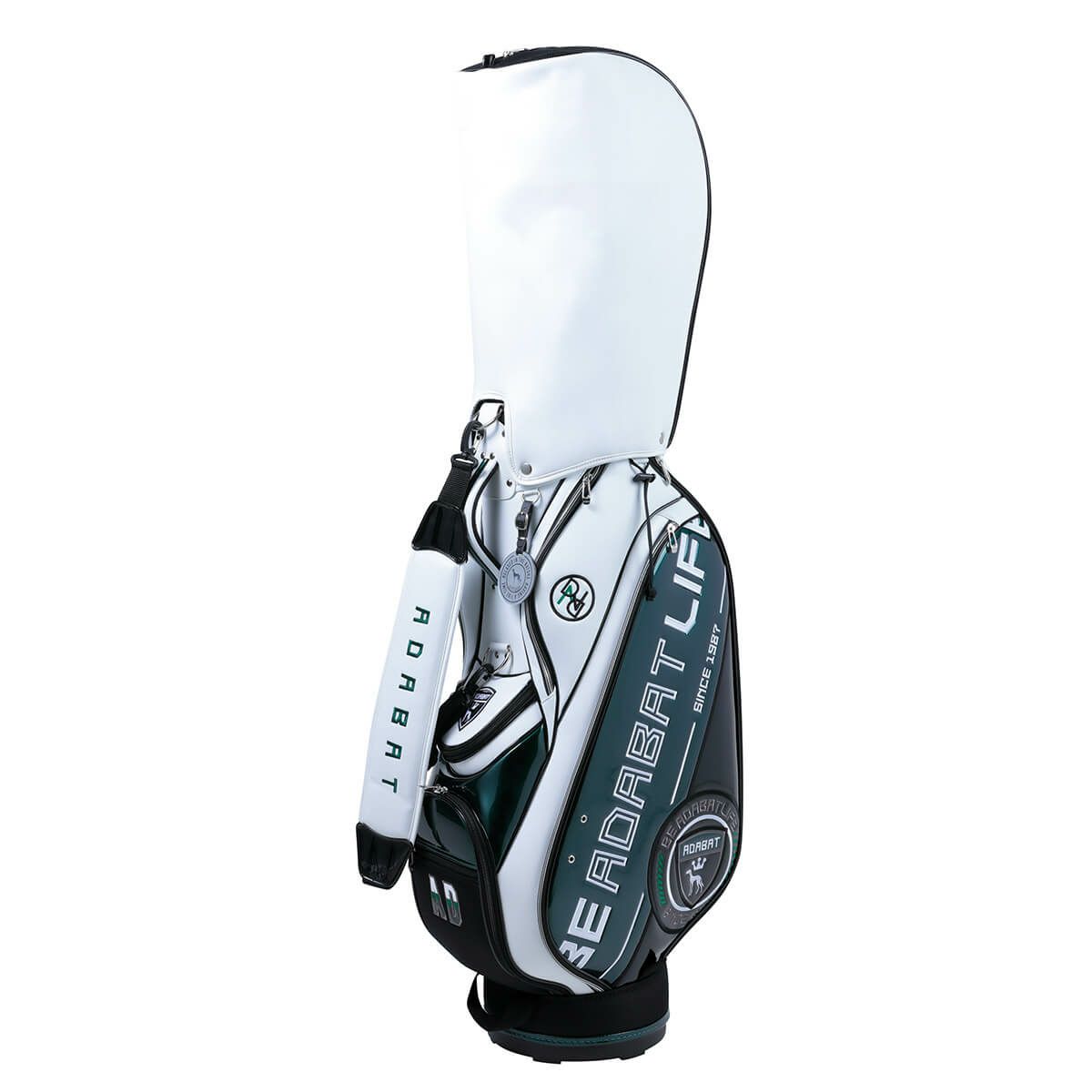 アダバット adabat　メンズ キャディバッグ ABC429 WG ホワイト/グリーン　2023年モデル ホワイト/グリーン（WG）