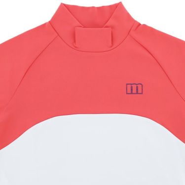 マンシングウェア Munsingwear　レディース 防風 ロゴプリント バイカラー ストレッチ 長袖 モックネックシャツ MEWWJB03　2023年モデル 詳細3