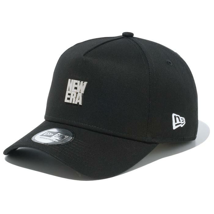 ニューエラ NEW ERA　キャップ 9FORTY A-Frame Metal Square Logo スクエアロゴ 13750989 ブラック×シルバー　2023年モデル ブラック×シルバー（13750989）