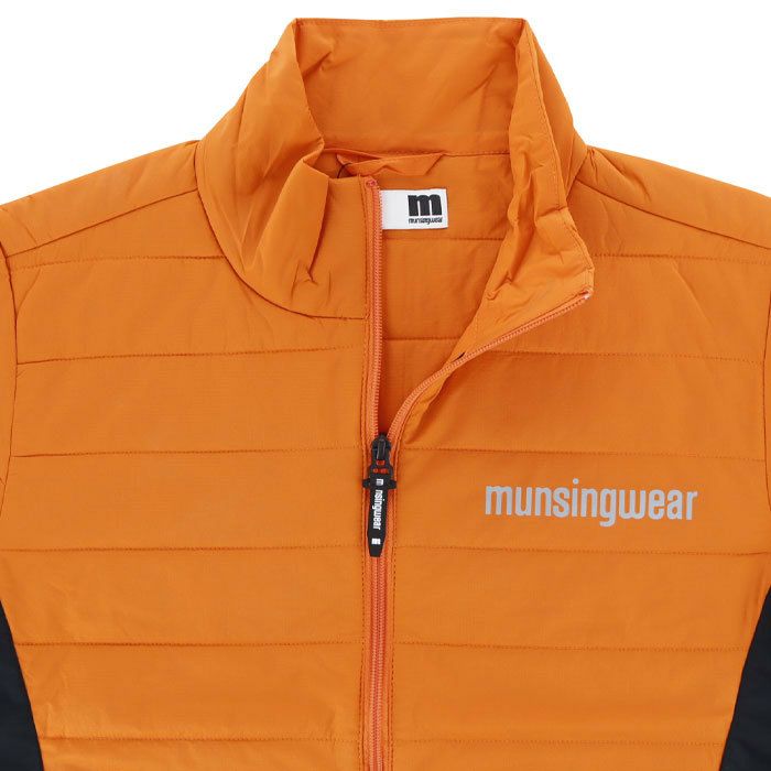 マンシングウェア Munsingwear メンズ 撥水 ロゴプリント 生地切替 中綿入り 長袖 ハイブリッド フルジップ ブルゾン MEMWJK05  2023年モデル | 【公式】有賀園ゴルフオンラインAGO