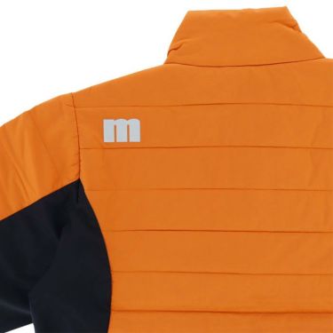 マンシングウェア Munsingwear　メンズ 撥水 ロゴプリント 生地切替 中綿入り 長袖 ハイブリッド フルジップ ブルゾン MEMWJK05　2023年モデル 詳細4