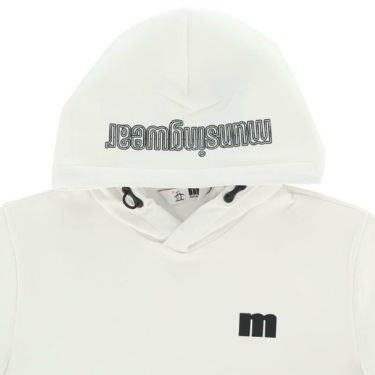 マンシングウェア Munsingwear　メンズ ロゴプリント ダンボールニット ストレッチ 長袖 プルオーバー フーディー MEMWJL51　2023年モデル 詳細2