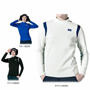 マンシングウェア Munsingwear　レディース ロゴプリント 配色切替 ストレッチ 長袖 モックネックシャツ MEWWJB06　2023年モデル 詳細1