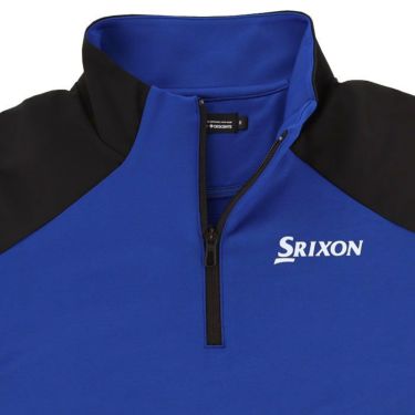 スリクソン SRIXON　メンズ ロゴプリント 配色切替 ストレッチ 長袖 ハーフジップ ハイブリッド プルオーバー RGMWJL53　2023年モデル 詳細3