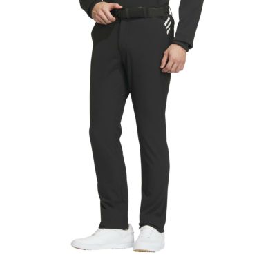 アディダス adidas　メンズ ロゴプリント ボンディング 裏起毛 EXストレッチ ロングパンツ MMT79　2023年モデル [裾上げ対応1●] ブラック（IA2710）