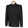 エドウィンゴルフ　ロゴジャガード 総柄 UVカット 長袖 ポロシャツ EDG523 ブラック（75）