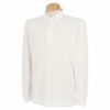 エドウィンゴルフ　ロゴジャガード 総柄 UVカット 長袖 ポロシャツ EDG523 ホワイト（18）