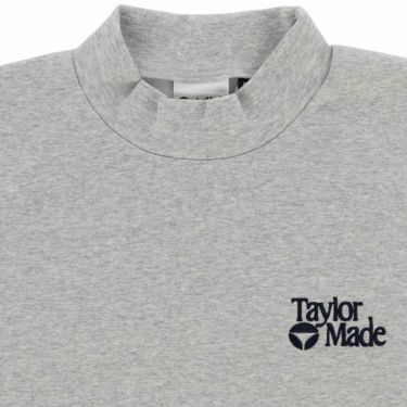テーラーメイド TaylorMade　メンズ ロゴ刺繍 パイピング ストレッチ 長袖 モックネック プルオーバー TL098　2023年モデル 詳細3