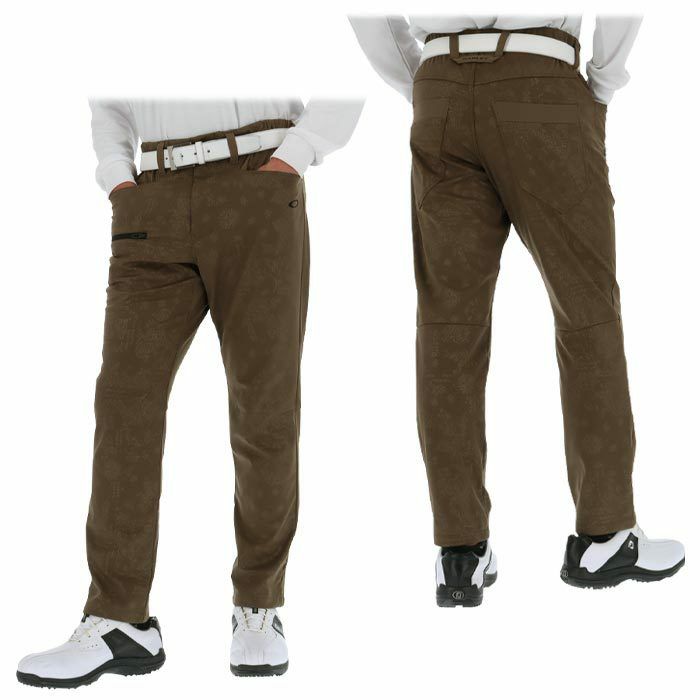 オークリー OAKLEY　メンズ 撥水 防風 ロゴ刺繍 生地切替 ペイズリー柄 ボンディング ストレッチ ロングパンツ FOA405758　2023年モデル 詳細2