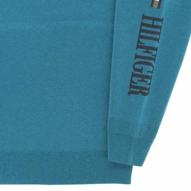 トミー ヒルフィガー ゴルフ　メンズ フラッグロゴ刺繍 スリーブロゴプリント 長袖 モックネック セーター THMA370　2023年モデル 詳細5