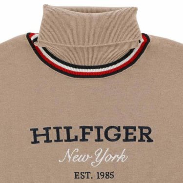 トミー ヒルフィガー ゴルフ　メンズ トリコロールライン ロゴ刺繍 長袖 タートルネック セーター THMA386　2023年モデル 詳細3