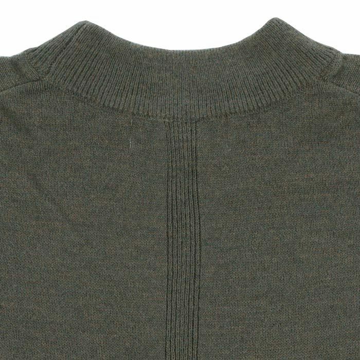 ナノ・ユニバース　レディース ロゴ刺繍 長袖 モックネック ニット ワンピース 045-3224002　2023年モデル グレー（022） 詳細2