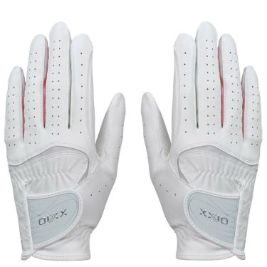 ゼクシオ XXIO　ダントツ密着グリップ 両手用 レディース ゴルフグローブ GGG-X021WW ホワイト/ピンク　2024年モデル 詳細1