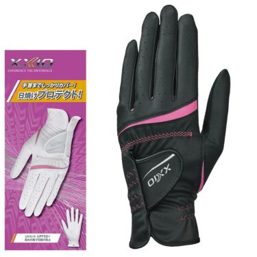 ゼクシオ XXIO　両手用 レディース ゴルフグローブ GGG-X022WW ブラック　2024年モデル 詳細2