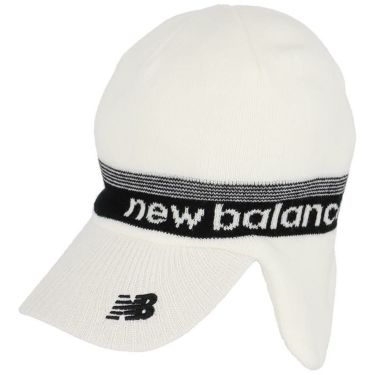 ニューバランスゴルフ　WORLD ラインロゴ 2WAY つば付き メンズ ニットキャップ 012-3287004 030 ホワイト　2023年モデル ホワイト（030）