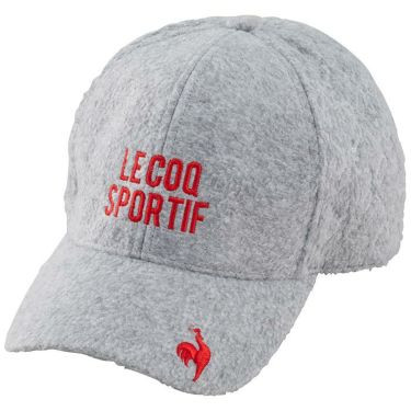 ルコック Le coq sportif　メンズ ロゴデザイン エンボス フリース キャップ QGBWJC12 GY00 グレー　2023年モデル グレー（GY00）