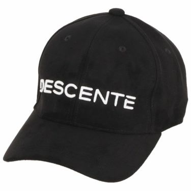 デサントゴルフ DESCENTE GOLF　メンズ 立体刺繍ロゴ ヌバック調 キャップ DGBWJC07 BK00 ブラック　2023年モデル ブラック（BK00）