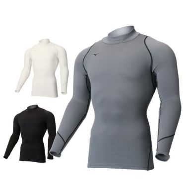ミズノ MIZUNO　メンズ バイオギア ブレスサーモ 裏起毛 長袖 ハイネック インナーシャツ 52MJ0501 詳細1