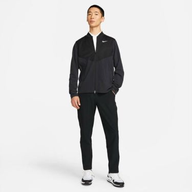 ナイキ NIKE　メンズ 撥水 ツアー エッセンシャル 生地切替 ストレッチ 長袖 パッカブル フルジップ ジャケット DZ5384 010 ブラック/ブラック/ホワイト 詳細4