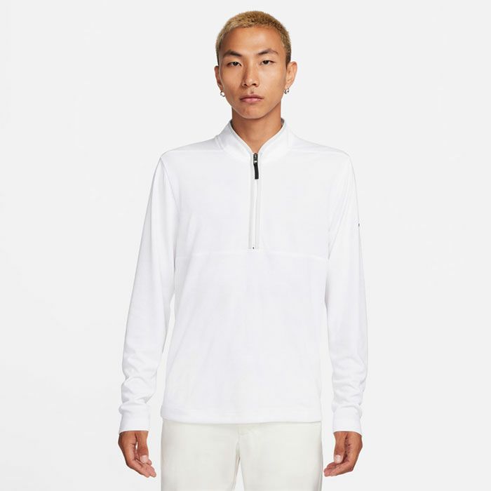 ナイキ NIKE　メンズ Dri-FIT ビクトリー 長袖 ハーフジップシャツ DJ5475 101 ホワイト/フォトンダスト/ブラック ホワイト/フォトンダスト（101）