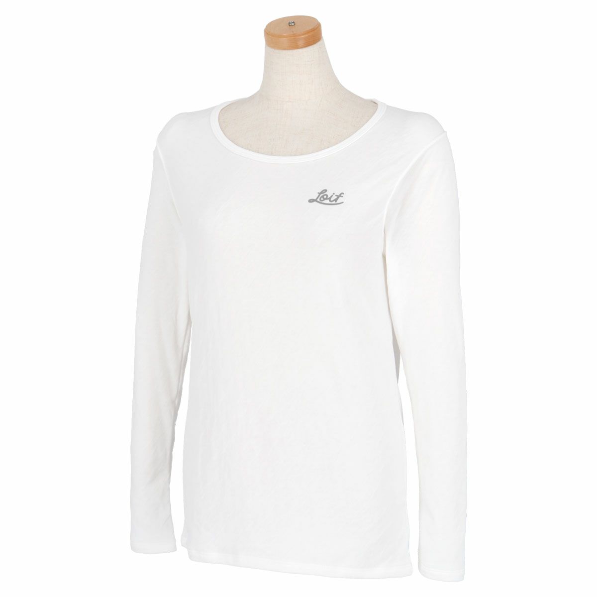 ロイフ Loif　レディースインナー 光電子 レイヤーテック ライトウェーブ ストレッチ 長袖 クルーネック アンダーシャツ YL1602W ホワイト（10）